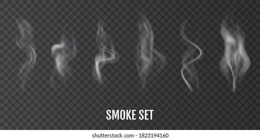 Humo de cigarrillo. Grupo de humo realista