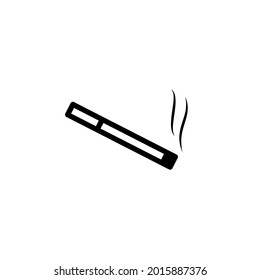 Cigarette and smoke vector illustration. Cigarette icon on white background.