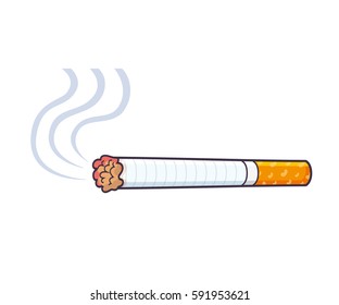 Cigarette Smoke Isolated Stock Vector (Royalty Free) 591953660 ...