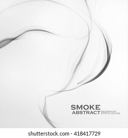 Cigarette smoke waves, abstract wavy vector illustration eps10