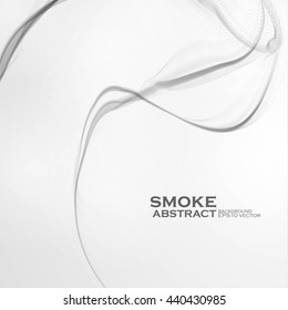 Cigarette smoke waves, abstract wavy vector illustration eps10