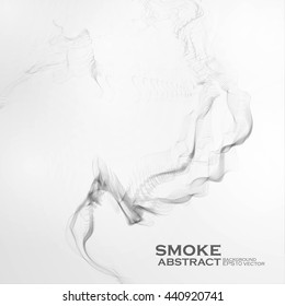 Cigarette smoke waves, abstract wavy vector illustration eps10