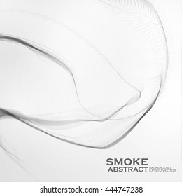 Cigarette smoke waves, abstract wavy vector illustration eps10