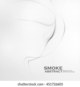 Cigarette smoke waves, abstract wavy vector illustration eps10