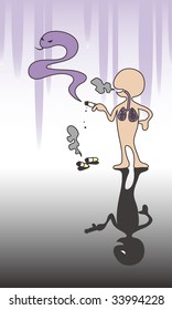 Cigarette and smoker