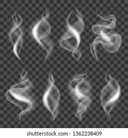 Cigarette smokes icons detailed photo realistic vector set