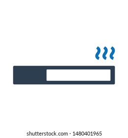 Cigarette smoking flat vector icon