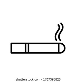 Cigarette Smoking Icon Vector Flat Graphic Design