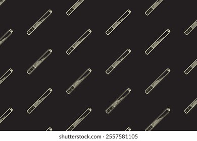 cigarette smoking retro doodle seamless pattern on black background for decor, merchandise. cigarette isolated vector pattern background. seamless pattern of cigarettes background. 