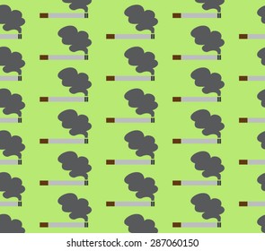 Cigarette smoking is used as a pattern and background 