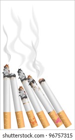 Cigarette smoking (vector)
