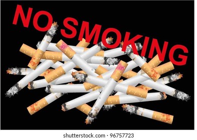 Cigarette smoking (vector)