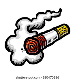 Cigarette smoking vector illustration