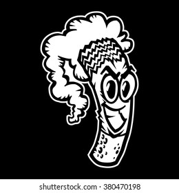 Cigarette smoking vector illustration