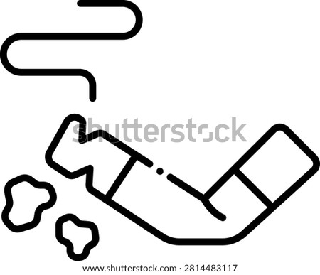 Cigarette snapped in half with tobacco spilling out. This physical break symbolizes the definitive choice to quit smoking and overcome addiction. Suitable for smoking cessation programs and healthy lifestyle motivation.