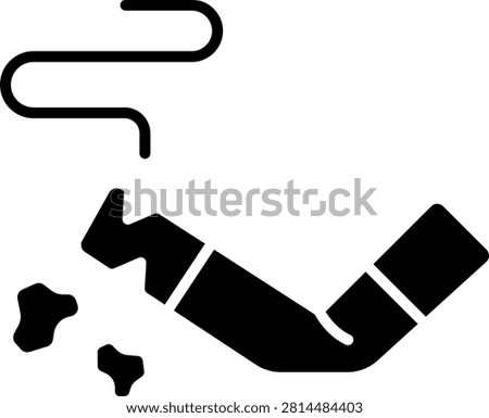 Cigarette snapped in half with tobacco spilling out. This physical break symbolizes the definitive choice to quit smoking and overcome addiction. Suitable for smoking cessation programs and healthy lifestyle motivation.