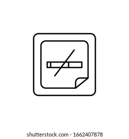 Cigarette, sticker icon. Simple line, outline vector elements of quit smoking for ui and ux, website or mobile application