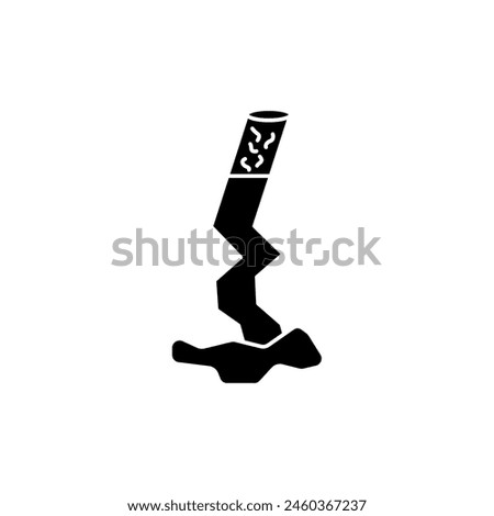 cigarette stub concept line icon. Simple element illustration. cigarette stub concept outline symbol design.