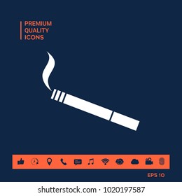 Cigarette symbol icon Cigarette symbol icon