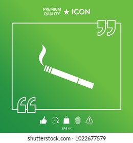 Cigarette symbol icon