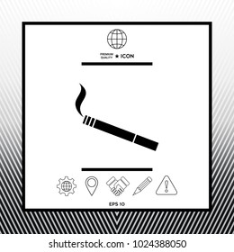 Cigarette symbol icon