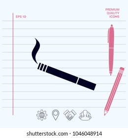 Cigarette symbol icon