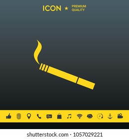 Cigarette symbol icon