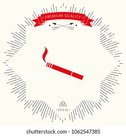 Cigarette symbol icon