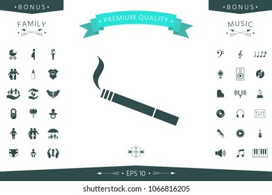 Cigarette symbol icon