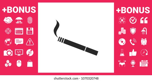 Cigarette symbol icon