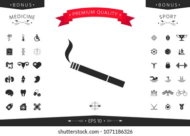 Cigarette symbol icon