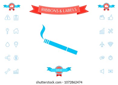 Cigarette symbol icon