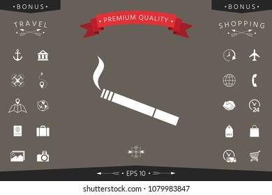 Cigarette symbol icon
