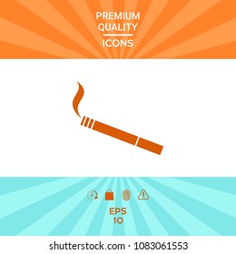 Cigarette symbol icon