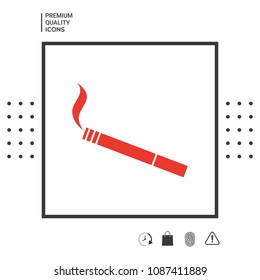 Cigarette symbol icon