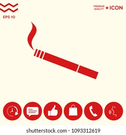 Cigarette symbol icon