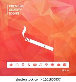 Cigarette symbol icon