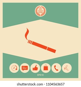 Cigarette symbol icon