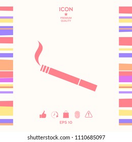 Cigarette symbol icon