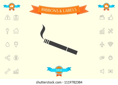 Cigarette symbol icon