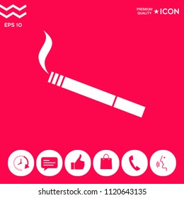 Cigarette symbol icon