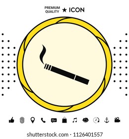 Cigarette symbol icon