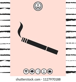 Cigarette symbol icon