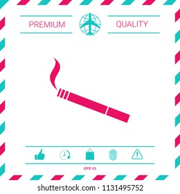 Cigarette symbol icon