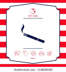 Cigarette symbol icon