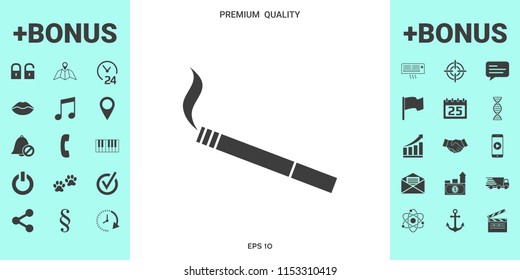 Cigarette symbol icon