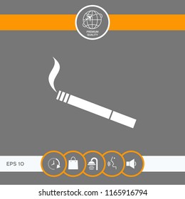 Cigarette symbol icon