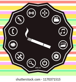Cigarette symbol icon