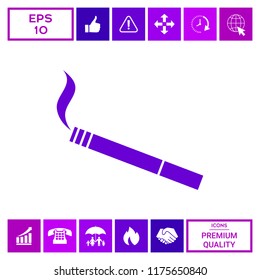 Cigarette symbol icon