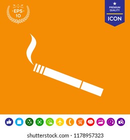 Cigarette symbol icon